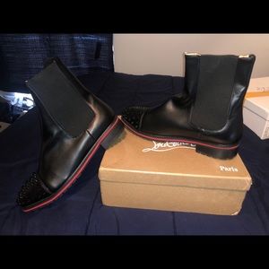 Melon Spike Red Bottom Chelsea Boots